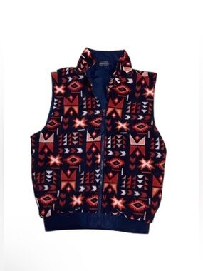 EUC Vintage Sierra Sport Reversible Vest Fleece Lined Full Zip